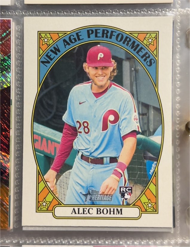 2021 Topps Heritage #NAP-15 Alec Bohm New Age Performers — front