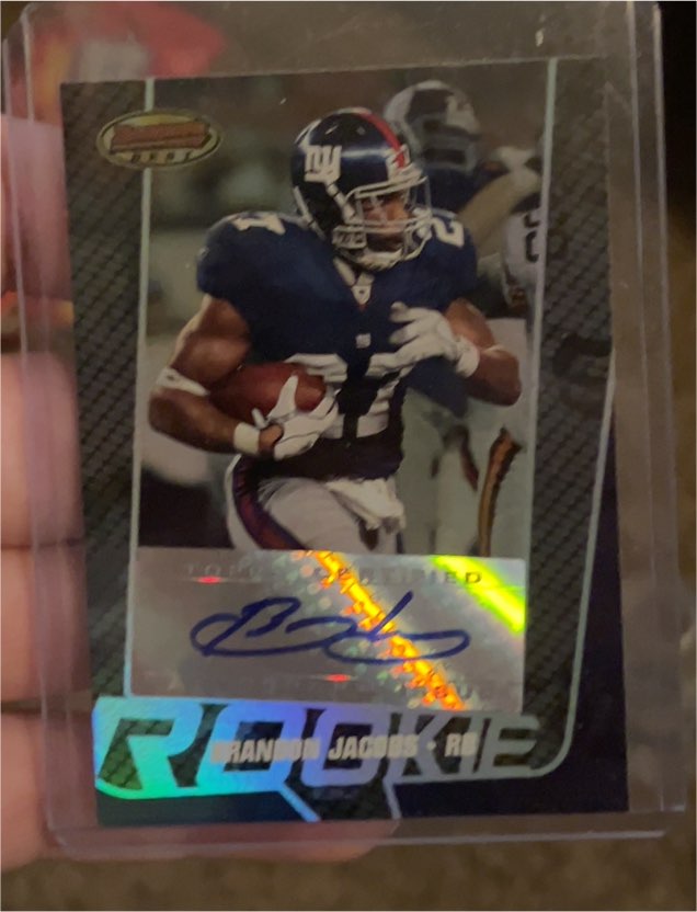 2005 Bowman's Best #144 Brandon Jacobs — front