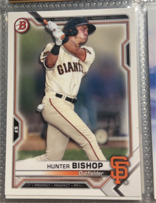 2021 Bowman Paper Prospects #BP-18 Hunter Bishop — front