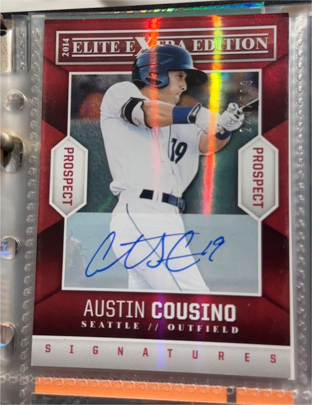 2014 Elite Extra Edition Prospects Signatures #37 Austin Cousino — front