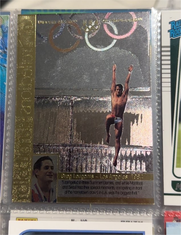1996 Upper Deck Olympicard Reflections of Gold #RG8 Greg Louganis — front
