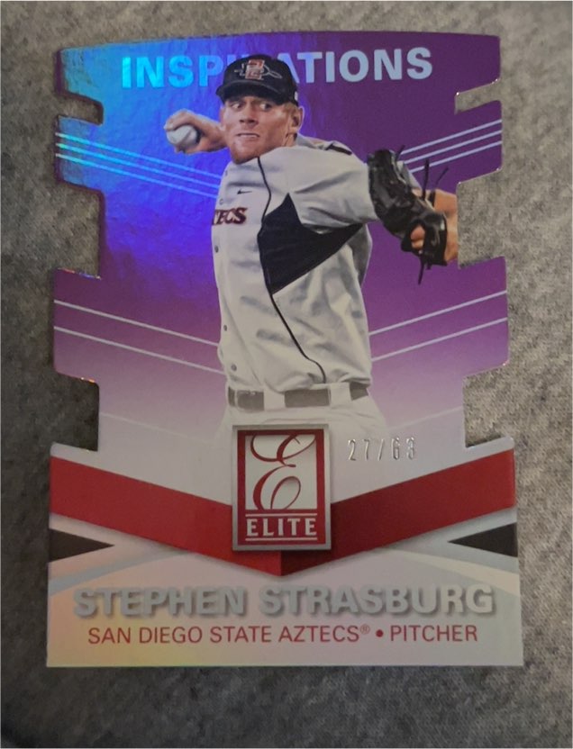 2015 Panini Elite Inspirations Die-Cut #27 Stephen Strasburg — front
