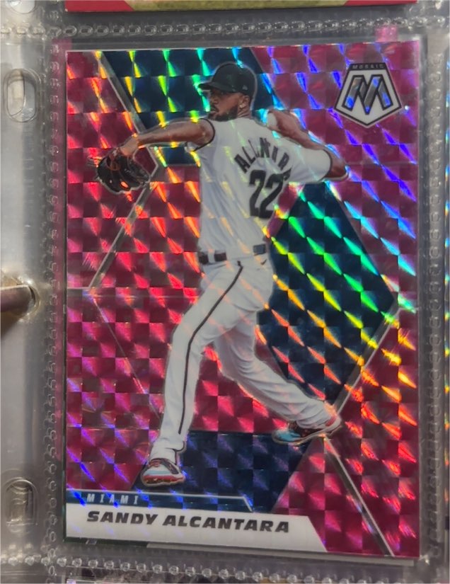 2021 Panini Mosaic #90 Sandy Alcantara — front