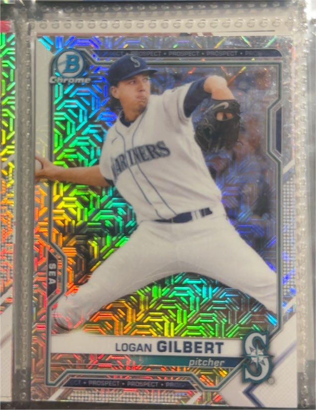 2021 Bowman Chrome #BCP-152 Logan Gilbert — front