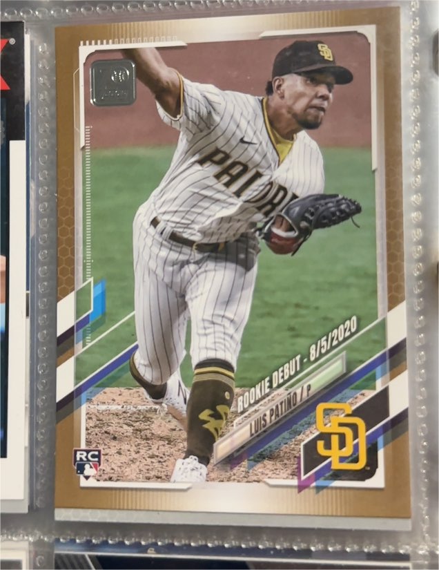 2021 Topps Update #US214 Luis Patino Rookie Debut — front