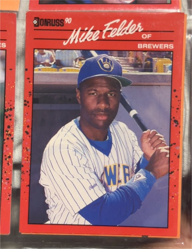 1990 Donruss #609 Mike Felder Milwaukee Brewers — front