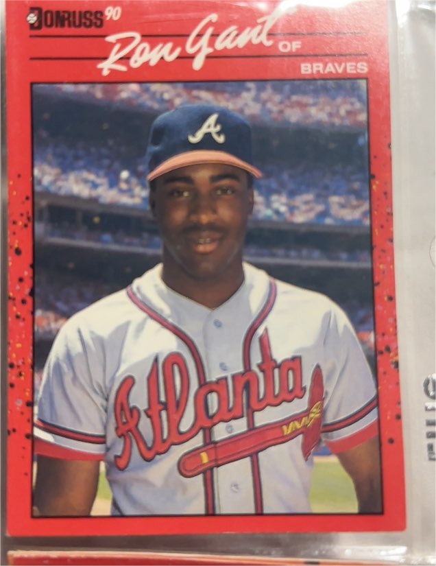 1990 Donruss #475 Ron Gant Atlanta Braves — front