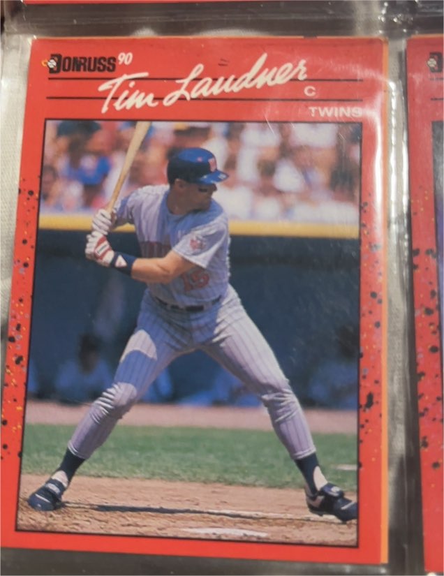 1990 Donruss #419 Tim Laudner — front