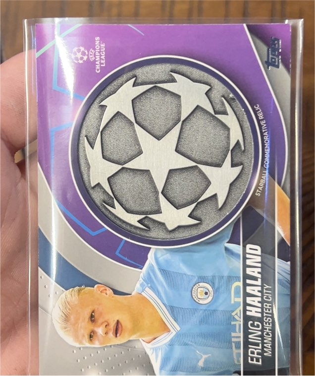 2023-24 Topps UEFA Club Competitions #SC-EH Erling Haaland Starball Relics — front