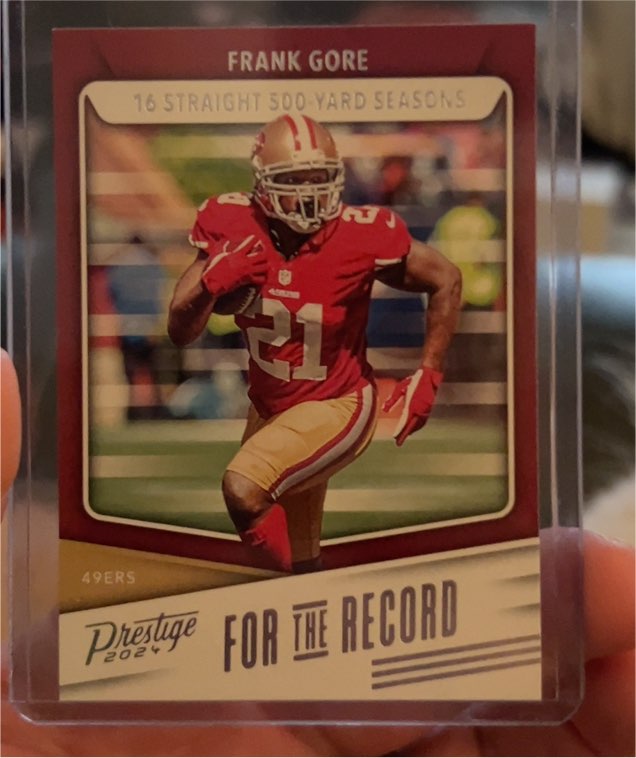 2024 Panini Prestige For the Record #FR-FG Frank Gore — front