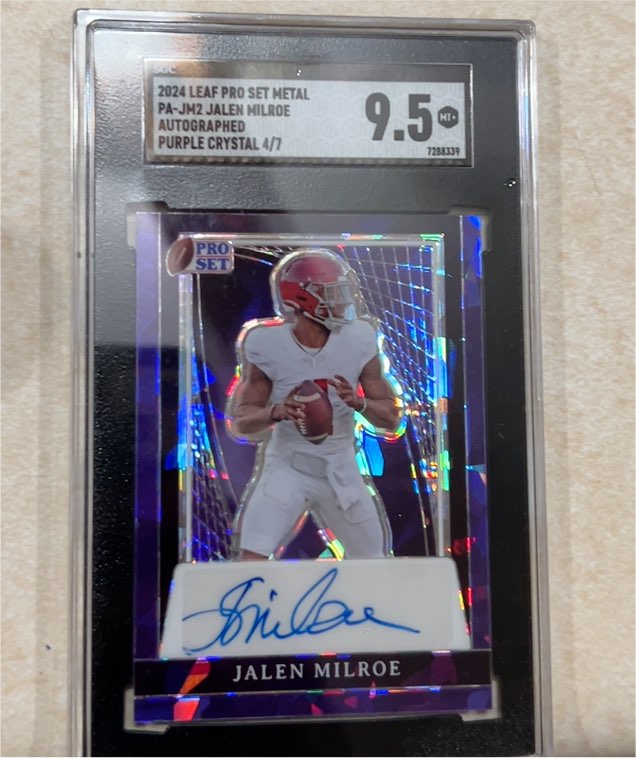 2024 Leaf Pro Set Metal #PA-JM2 Jalen Milroe — front