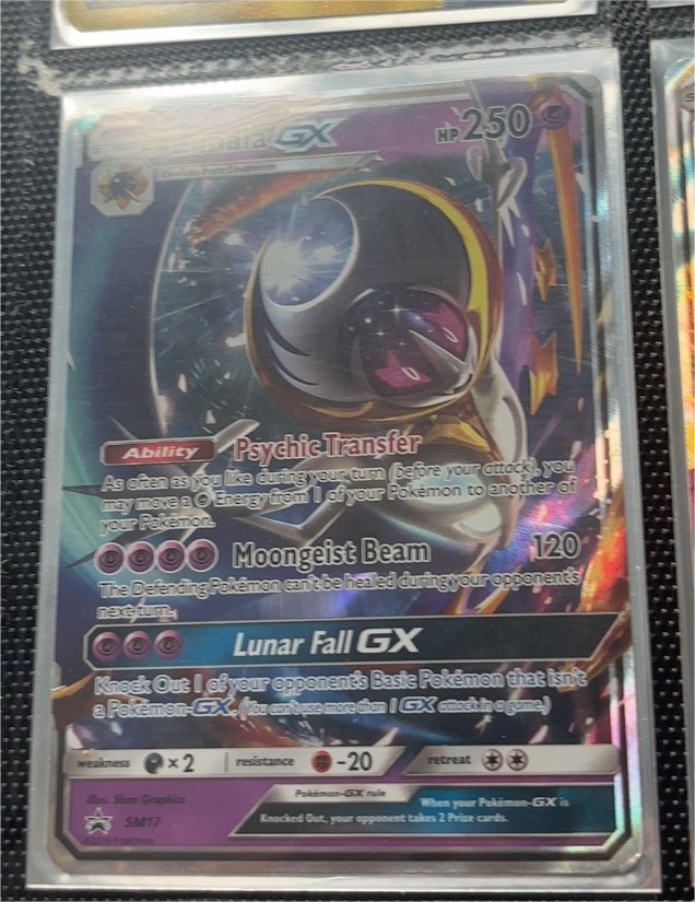 Pokemon Sun & Moon Black Star Promo #SM17 Lunala GX — front
