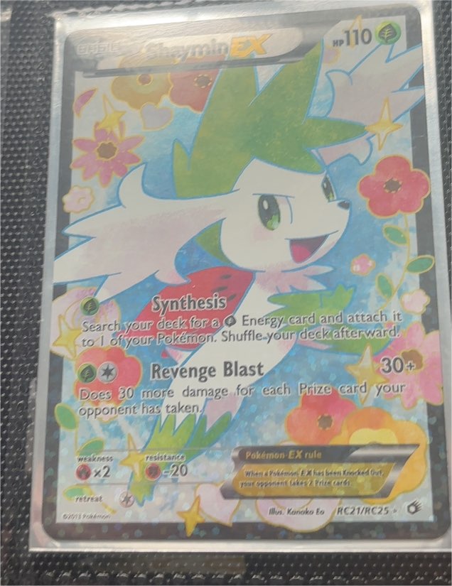 2013 Pokémon Shaymin EX RC21/RC25 Legendary Treasures Radiant Collection — front
