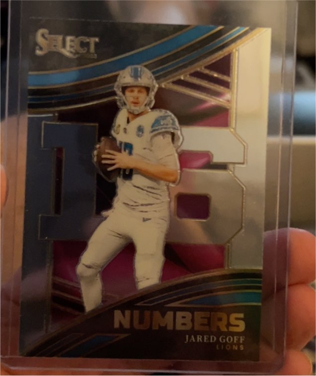 2023 Panini Select Select Numbers #NMB-JGO Jared Goff — front