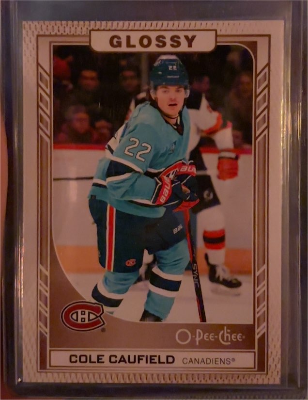 2023-24 Upper Deck Series 1 O-Pee-Chee Glossy #R-23 Cole Caufield — front