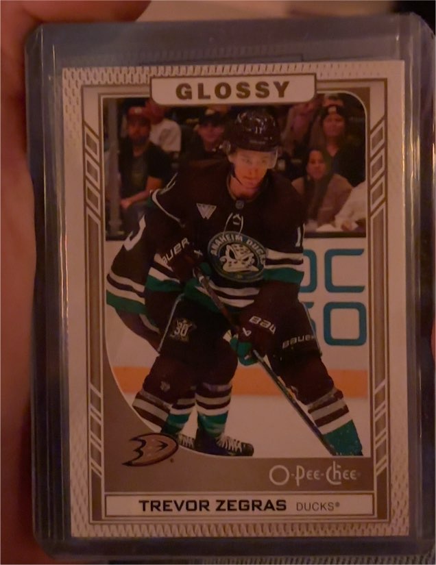 2023-24 Upper Deck O-Pee-Chee Glossy #R-49 Trevor Zegras — front