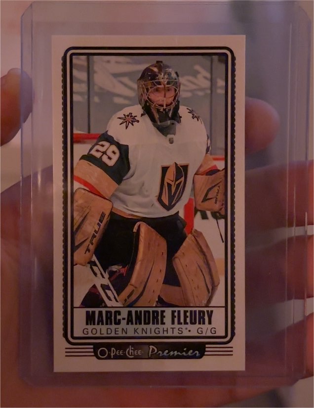 2021-22 O-Pee-Chee Premier Tallboys #P-31 Marc-Andre Fleury — front