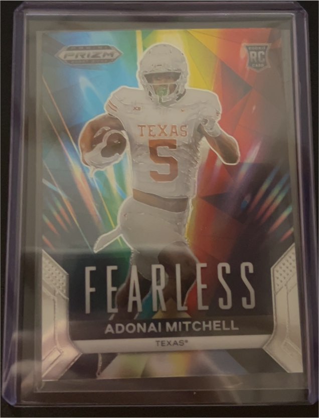 2024 Panini Prizm Draft Picks #F-AMI Adonai Mitchell Fearless Rookie — front