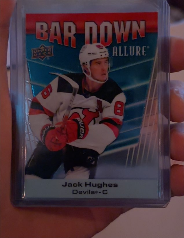2023-24 Upper Deck Allure Bar Down #BD-7 Jack Hughes — front