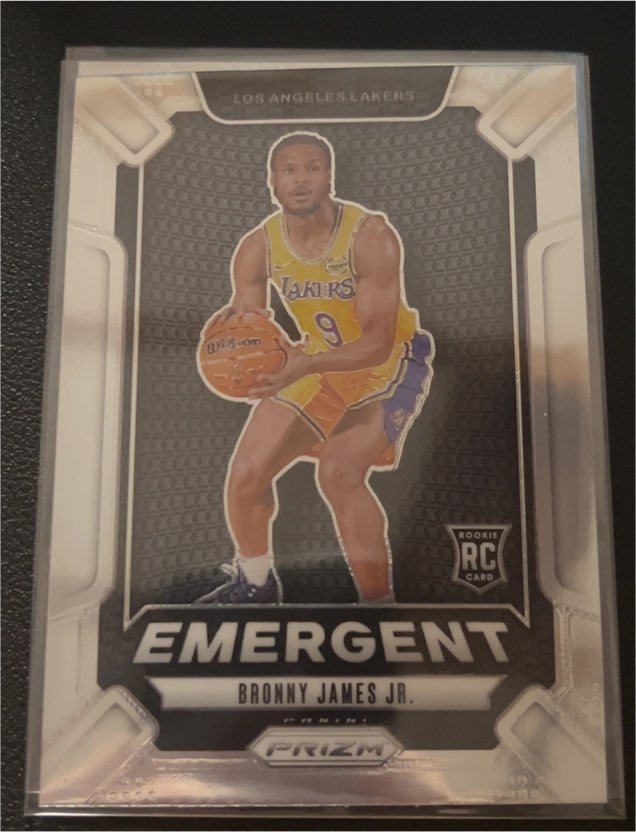 2024-25 Panini Prizm #8 Bronny James Jr. Emergent Rookie — front