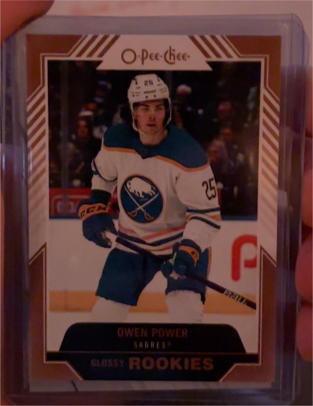 2022-23 Upper Deck #R-7 Owen Power O-Pee-Chee Glossy Rookies — front