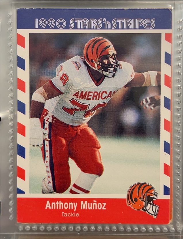 1990 Asher Candy Stars 'n Stripes #29 Anthony Munoz — front