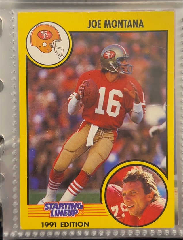 1991 Kenner Starting Lineup Joe Montana San Francisco 49ers — front