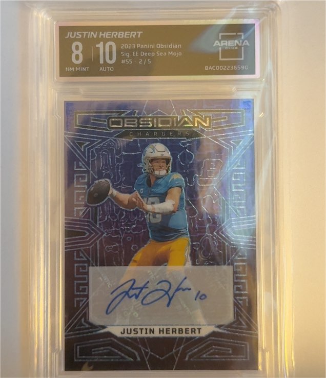 2023 Panini Obsidian #55 Justin Herbert — front