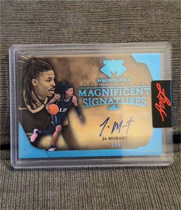 2023 Leaf Magnificence Magnificent Signatures #MS-JM1 Ja Morant — front
