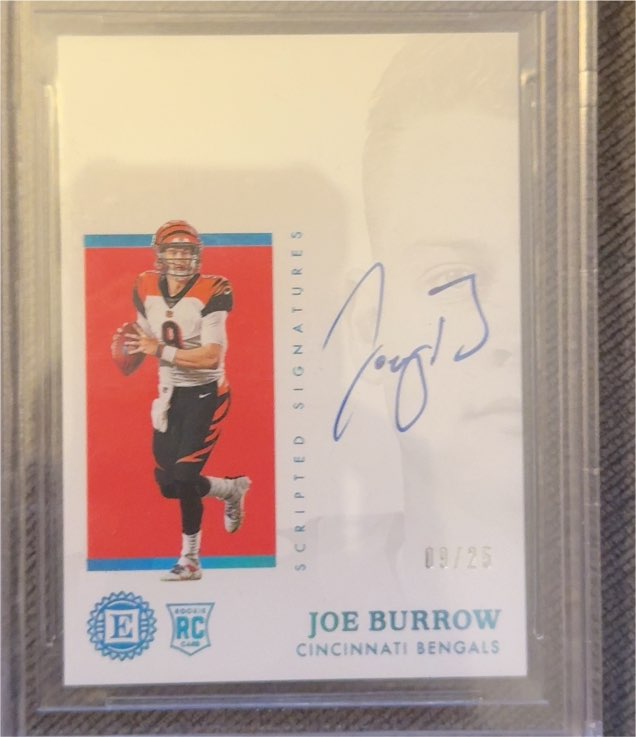 2020 Panini Encased Scripted Signatures #Joe Burrow — front