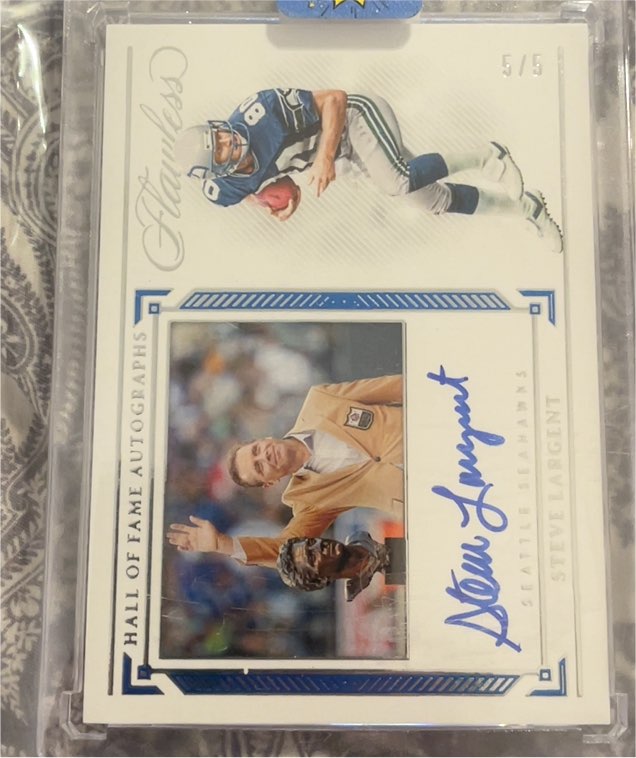2023 Panini Flawless Hall of Fame Autographs #HOF-SL Steve Largent — front