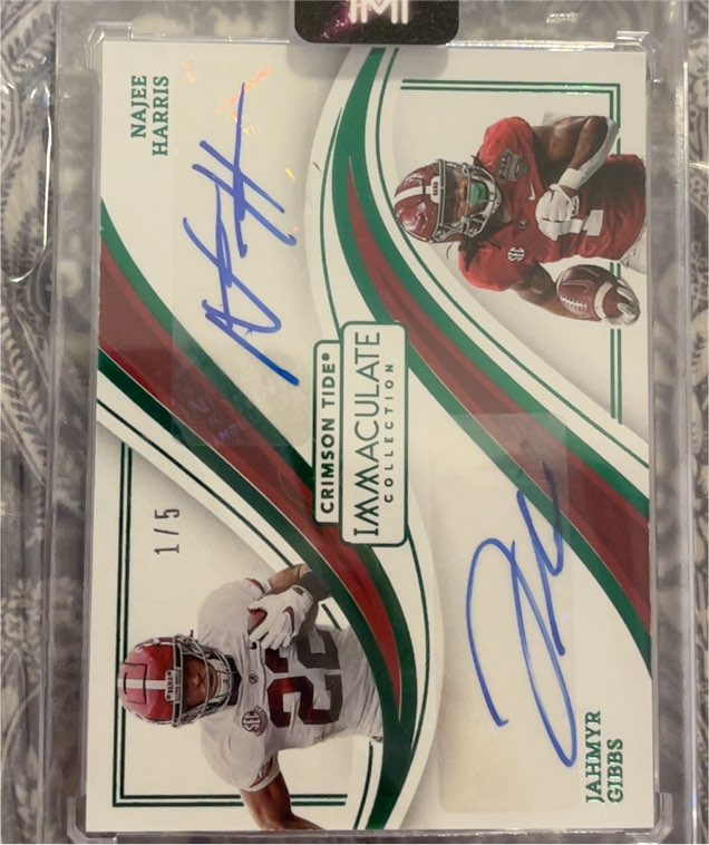 2023 Panini Immaculate Collegiate #20 Najee Harris & Jahmyr Gibbs — front