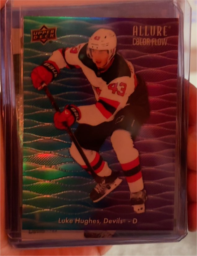 2023-24 Upper Deck Allure Color Flow #CF-28 Luke Hughes — front