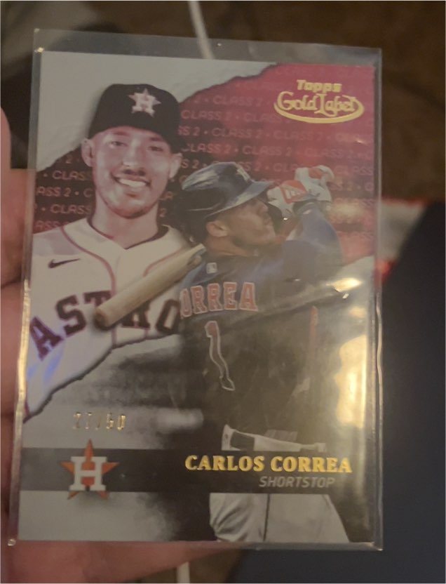2020 Topps Gold Label #41 Carlos Correa — front