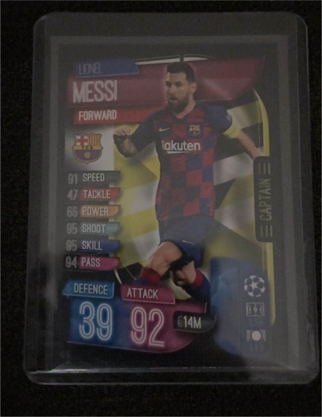 2019-20 Topps Match Attax #C5 Lionel Messi Captain — front