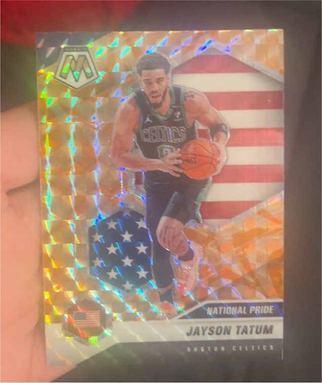 2020-21 Panini Mosaic #254 Jayson Tatum National Pride — front