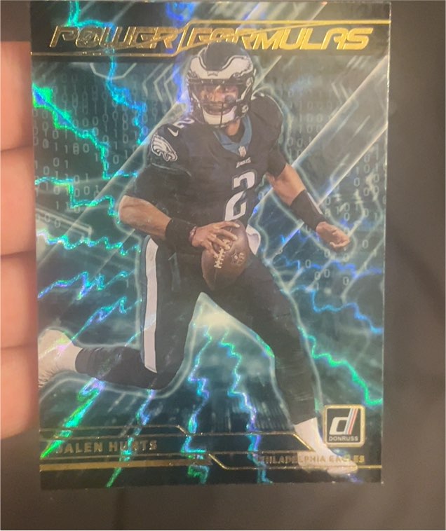 2021 Donruss Power Formulas #PF9 Jalen Hurts — front
