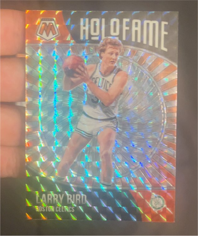 2020-21 Panini Mosaic Holofame #4 Larry Bird — front