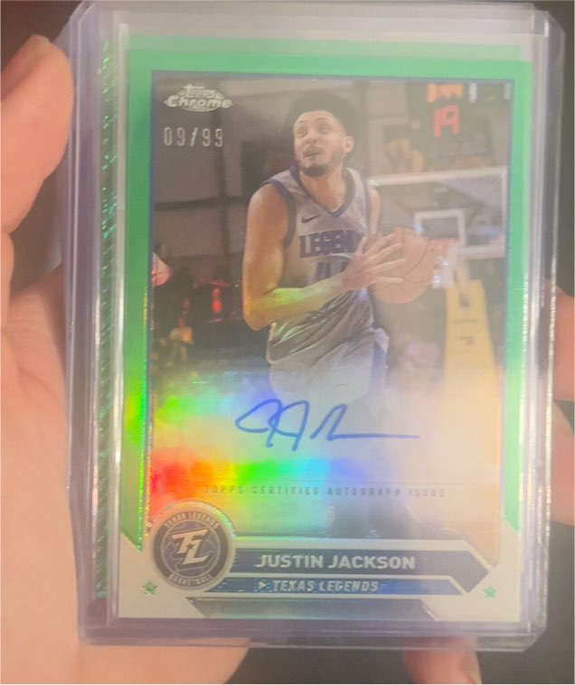 2023-24 Topps G-League Chrome Autographs #AC-JJ Justin Jackson — front
