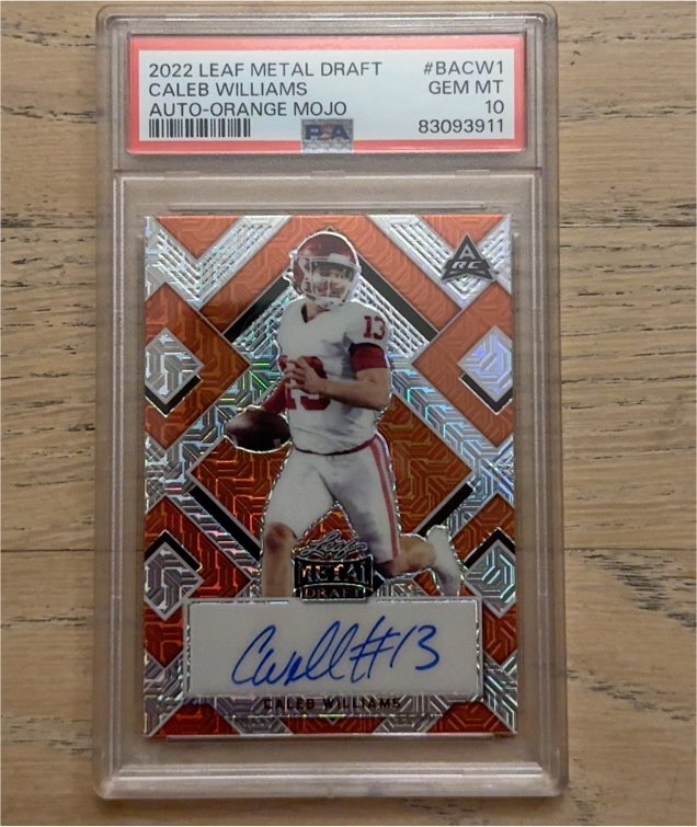 2022 Leaf Metal Draft #BACW1 Caleb Williams — front