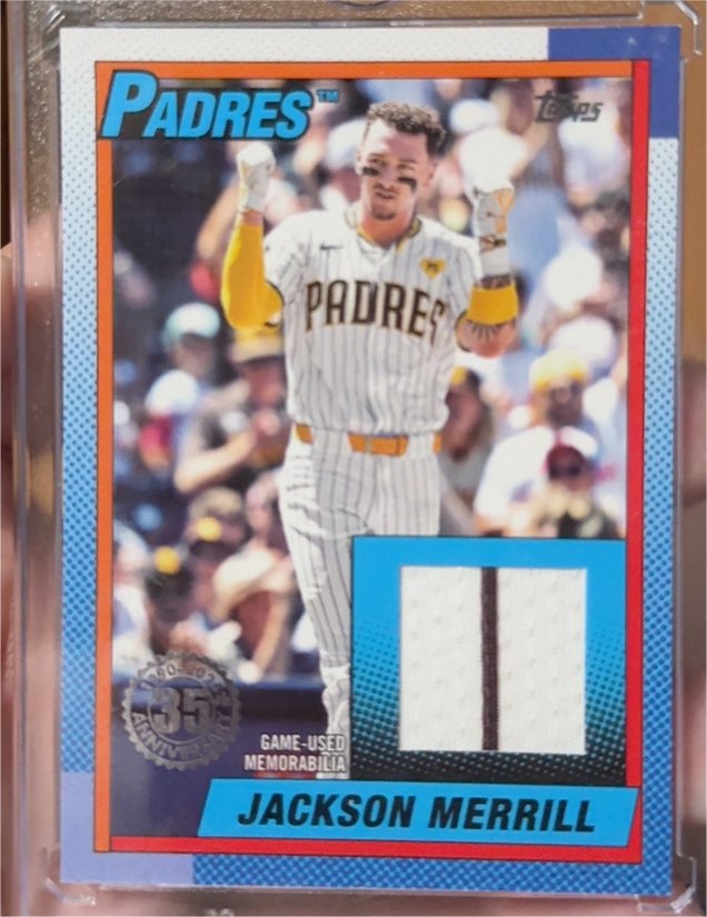 2025 Topps 1990 Topps Baseball Relics #T90R-JM Jackson Merrill — front
