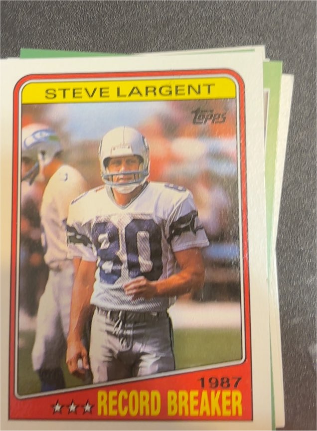 1988 Topps #3 Steve Largent Record Breaker — front