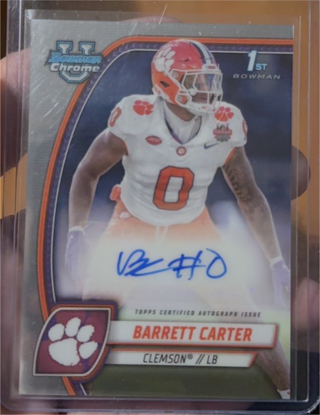 2024 Bowman University Chrome #PA-BCA Barrett Carter — front