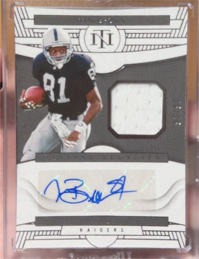 2021 Panini National Treasures Tim Brown #/99 — front