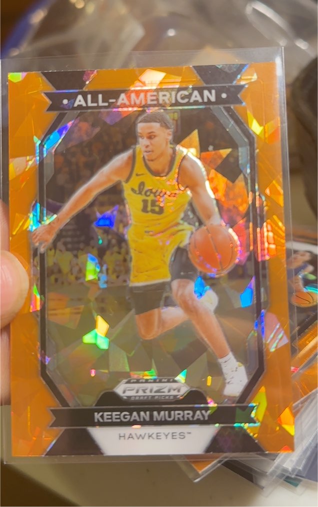 2024 Panini Prizm Draft Picks #19 Keegan Murray All-American Orange Ice Prizm — front
