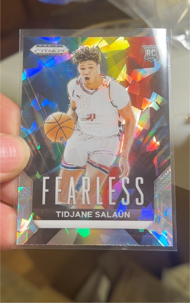 2024 Panini Prizm Draft Picks #4 Tidjane Salaun Fearless Silver Prizm — front