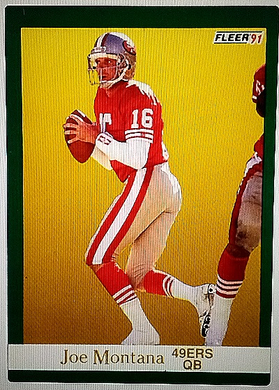 1991 Fleer #360 Joe Montana — front