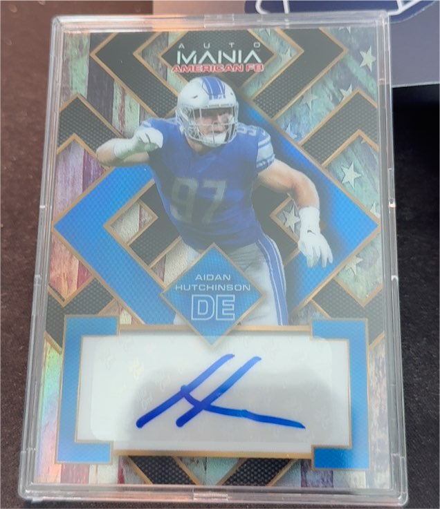 2022 Wild Card Auto Mania #AM Aidan Hutchinson — front