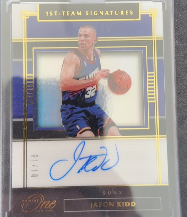 2019-20 Panini One And One 1st-Team Signatures #FT-JK Jason Kidd — front