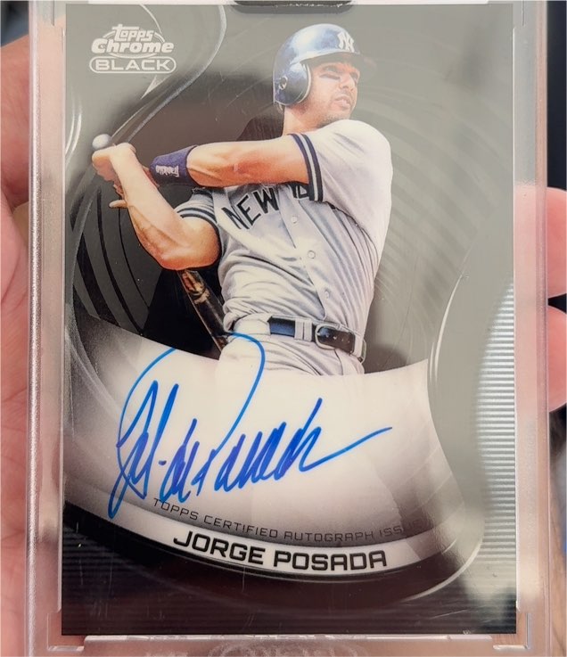 2022 Topps Chrome Black #CBA-JP Jorge Posada — front